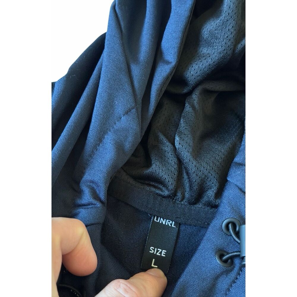 UNRL HOODIE CROSSOVER II Unisex Navy Blue size L - Picture 8 of 10
